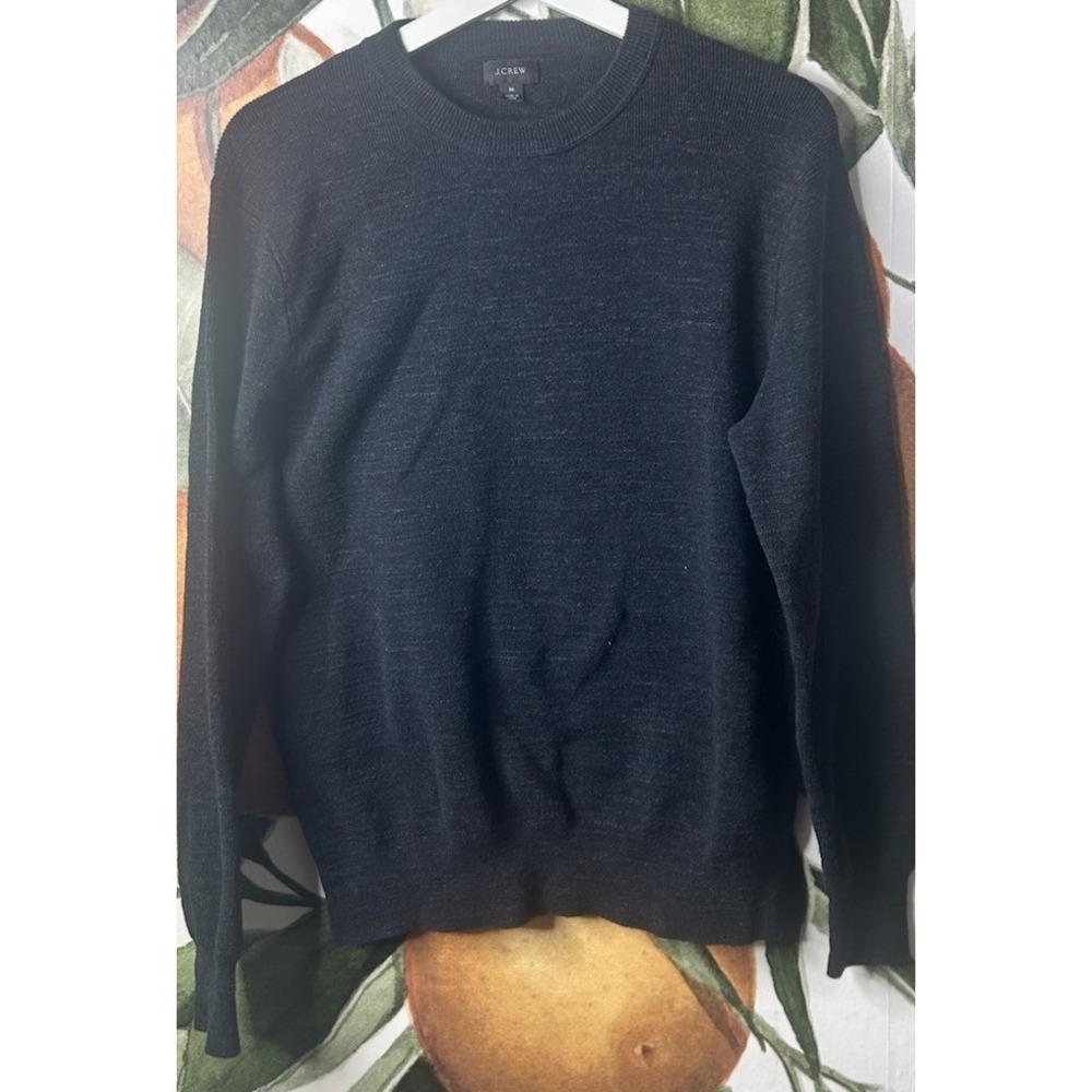 J. CREW Jumper Men's Medium Charcoal Gray Pullover Crew Neck Stretchy‎ Casual